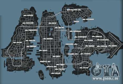 Karte von cars in GTA 4
