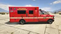 GTA 5 Brute Ambulance Los Santos Fire Department - vue de côté