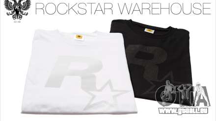 Rockstar a présenté son nouveau t - shirts de marque en blanc et en noir