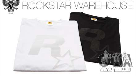 Rockstar hat stellte seine neue Marken-t - shirts in weiß und schwarz