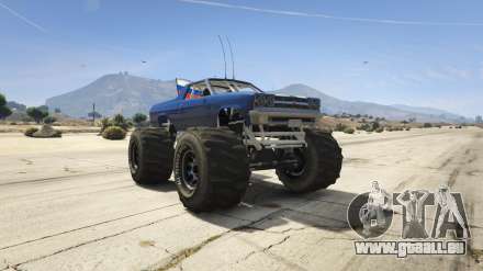 GTA 5 Cheval Marshall - captures d'écran, les caractéristiques et la description de monstertruck.