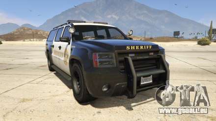GTA 5 Declasse Sheriff SUV - description, les caractéristiques et les captures d'écran de la SUV.