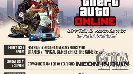 GTA Online Officielle de Livestreams ce week-end