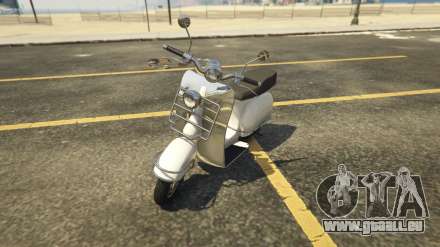 Pegassi Faggio Mod von GTA 5 - screenshots, features und eine Beschreibung über das Motorrad