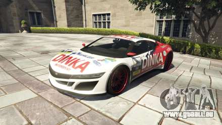 Dinka Jester Racecar de GTA 5 - captures d'écran, la description et les spécifications d'une voiture de sport