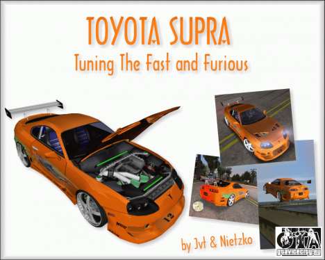 Toyota Supra Fast and the Furious pour GTA Vice City