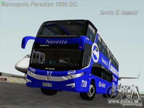 Marcopolo Paradiso 1800 DD Navette XL Coomotor pour GTA San Andreas