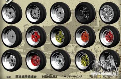 Old School Rims Pack pour GTA San Andreas