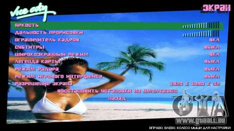 Menühintergrund Spiaggia für GTA Vice City