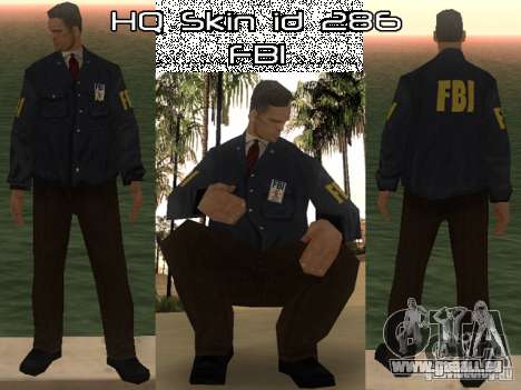 HQ skin FBI pour GTA San Andreas
