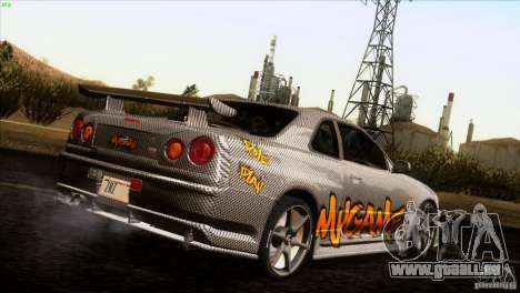 Nissan Skyline R34 Drift für GTA San Andreas