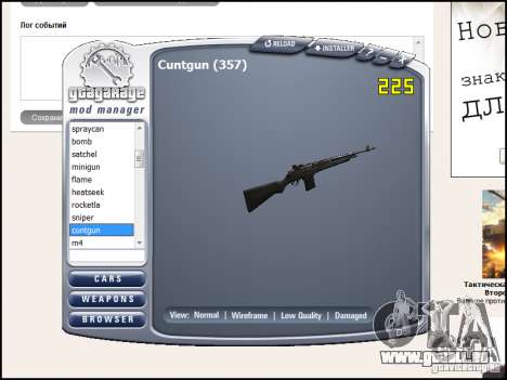 Weapon pack für GTA San Andreas