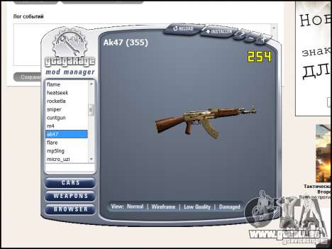 Weapon pack pour GTA San Andreas