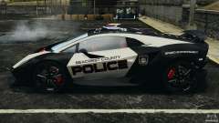 Lamborghini Sesto Elemento 2011 Police v1.0 ELS pour GTA 4