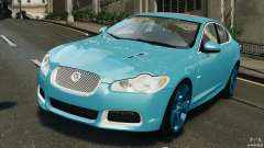 Jaguar XFR 2010 v2.0 turquoise pour GTA 4