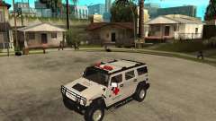 AMG H2 HUMMER - RED CROSS (ambulance) pour GTA San Andreas