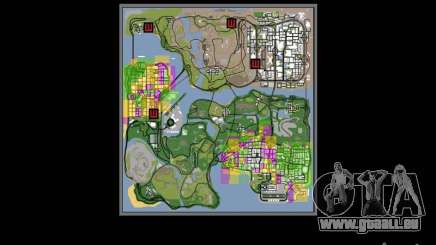 San Fierro and Los Santos Gang Zone pour GTA San Andreas