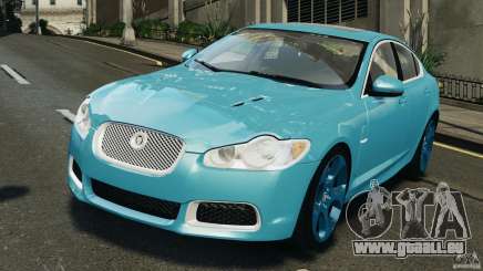 Jaguar XFR 2010 v2.0 turquoise pour GTA 4