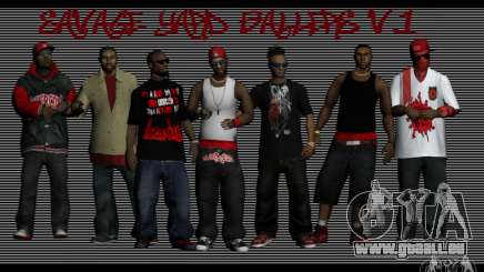 Peaux gang Bloodz pour GTA San Andreas