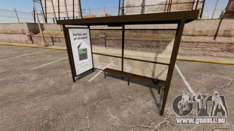 Publicité réelle aux arrêts d'autobus pour GTA 4