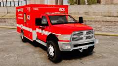 Dodge Ram 3500 2011 LAFD Ambulance [ELS] für GTA 4