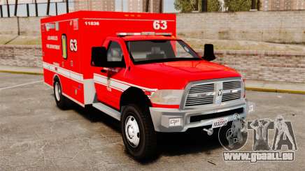 Dodge Ram 3500 2011 LAFD Ambulance [ELS] pour GTA 4