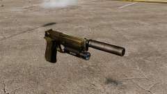 Pistolet semi-automatique Beretta 92 avec silencieux pour GTA 4