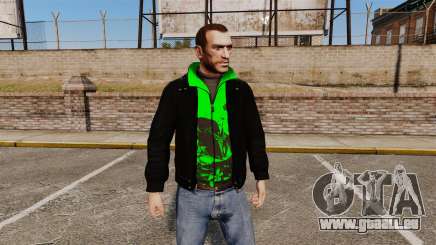 Schwarze Jacke mit grünem Olympic für GTA 4