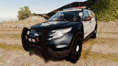 Ford Explorer 2013 LCPD [ELS] Black and Gray pour GTA 4