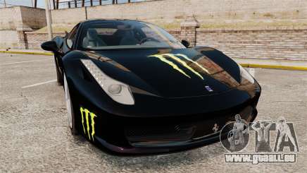 Ferrari 458 Italia 2010 Monster Energy pour GTA 4