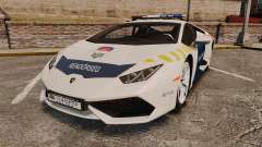 Lamborghini Huracan Hungarian Police [ELS] pour GTA 4