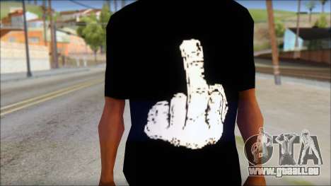 Black T-Shirt wBlack T-Shirt with middle finger pour GTA San Andreas