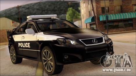 Lexus IS-F 2009 Police pour GTA San Andreas