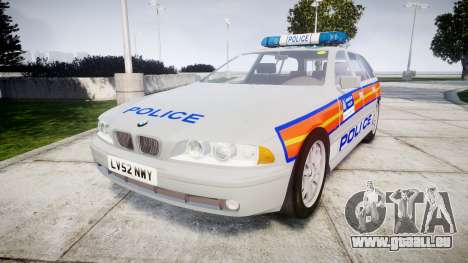 BMW 525i E39 Touring Police [ELS] JSARVV pour GTA 4