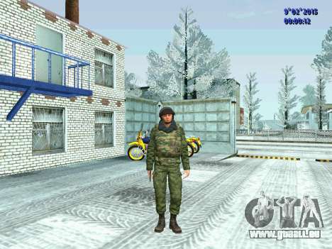 Combattant de la MIA en hiver uniformes pour GTA San Andreas