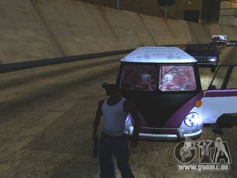 Du sang sur les vitres de la voiture pour GTA San Andreas