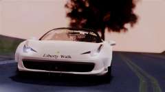 Ferrari 458 Italy Liberty Walk LB Performance pour GTA San Andreas