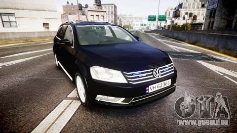 Volkswagen Passat B7 Police 2015 [ELS] unmarked für GTA 4