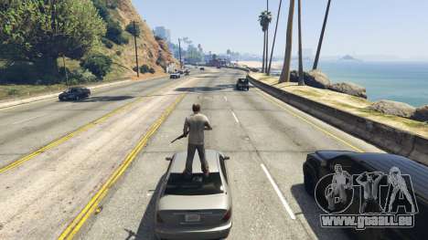 GTA 5 Stand On Moving Cars