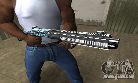 Blue Snow Shotgun für GTA San Andreas