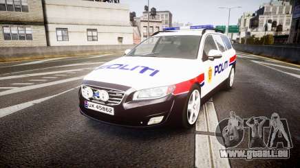 Volvo V70 2014 Norwegian Police [ELS] pour GTA 4