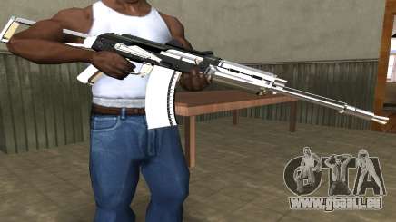 White with Black AK-47 für GTA San Andreas