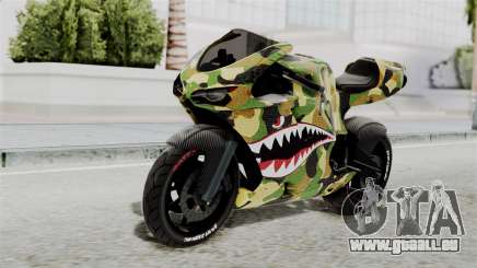 Bati Motorcycle Camo Shark Mouth Edition für GTA San Andreas
