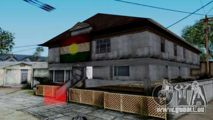 New CJ House with Kurdish Flag für GTA San Andreas