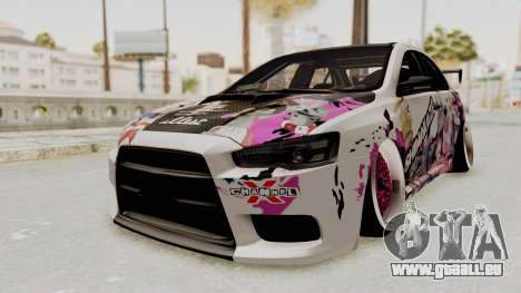 Mitsubishi Lancer Evo X Shimakaze Kai Itasha für GTA San Andreas