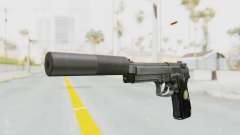 Tariq Iraqi Pistol Back v1 Silver Silenced für GTA San Andreas