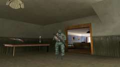 L'atmosphère de soldat en tenue de camouflage de bouleau pour GTA San Andreas