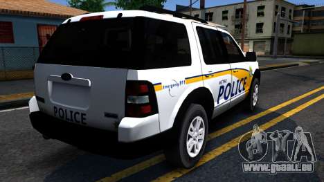 Ford Explorer Slicktop Metro Police 2010 pour GTA San Andreas