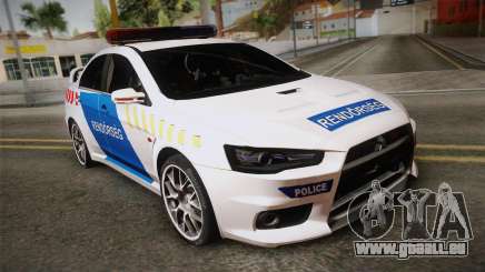 Mitsubishi Lancer Evo X De La Police pour GTA San Andreas