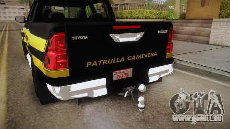 Toyota Hilux 2016 Patrulla Caminera Del Paraguay für GTA San Andreas